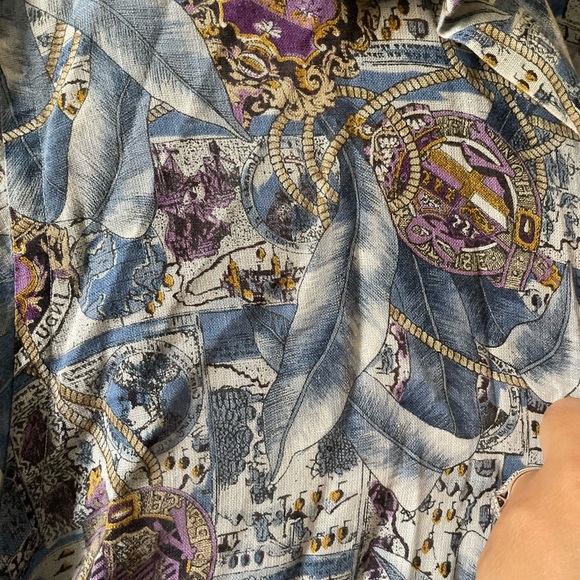 Vintage Nordstrom unique blue button down shirt - Picture 6 of 7